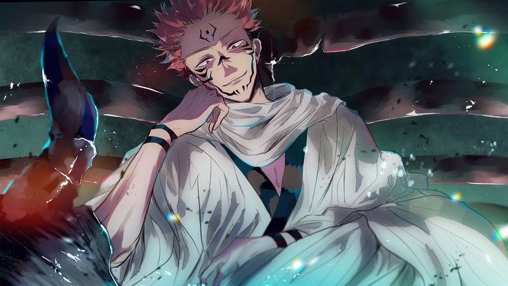 Anime artwork featuring a powerful, confident character with red hair and white robes, portrayed in a dark, dramatic scene; stunning Japanese animation style perfect for fans of action anime, manga villains, fantasy heroes, and high‑quality otaku art aesthetics.